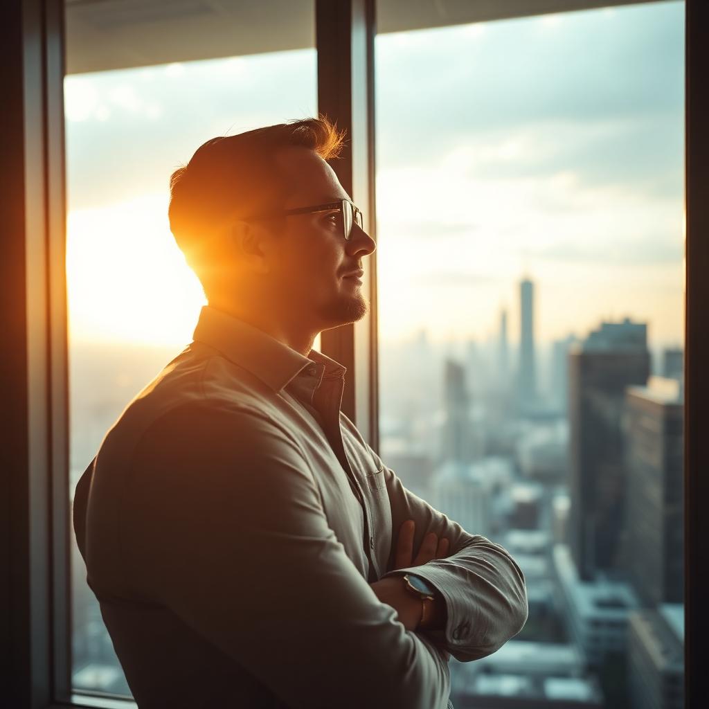 Empresário com visão estratégica